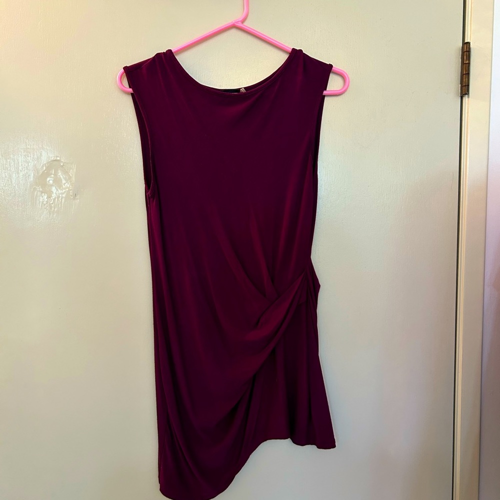 Purple long tunic-style fitted shirt - H by Boudreaux - size XS